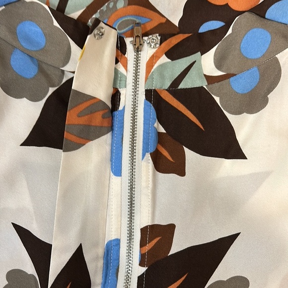 SEE BY CHLOE 60’s Mod Floral Pattern Silk Mini Shift  Short Sleeve Dress Size 4 - Picture 6 of 6